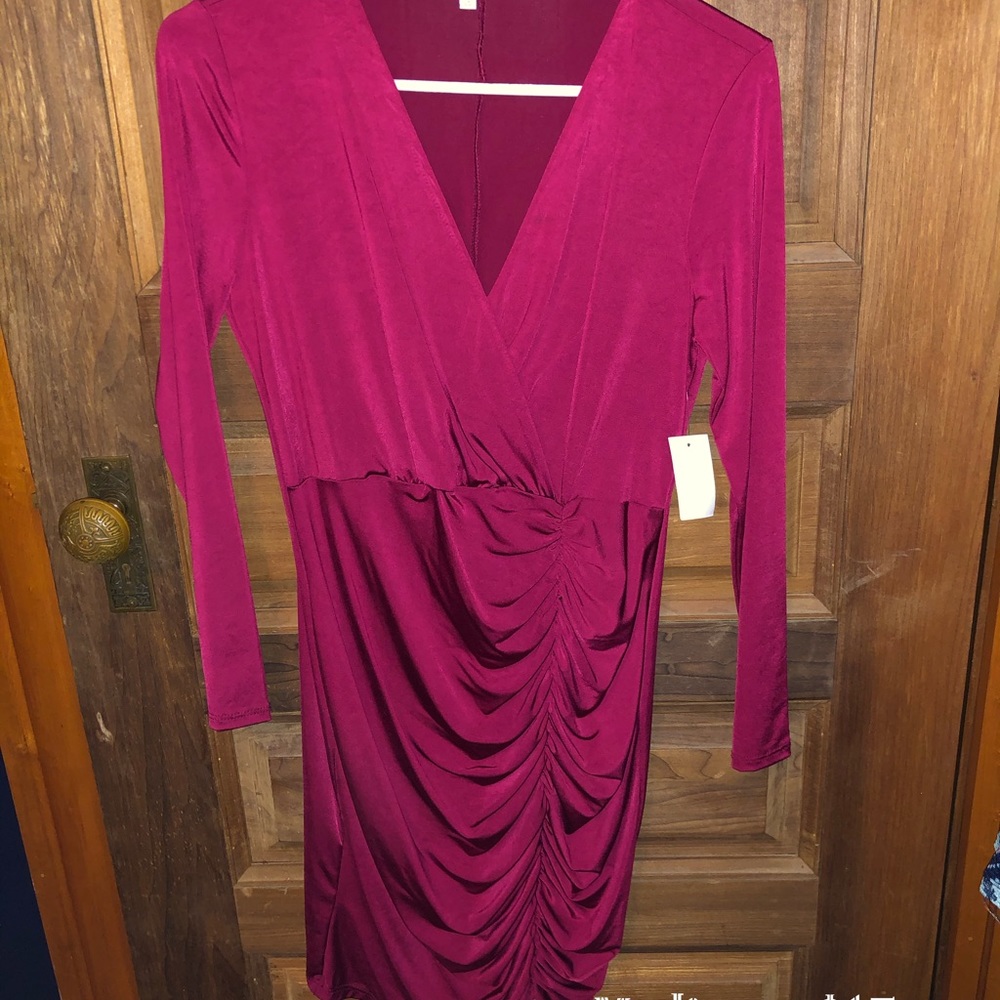 Burgundy Long sleeve dress